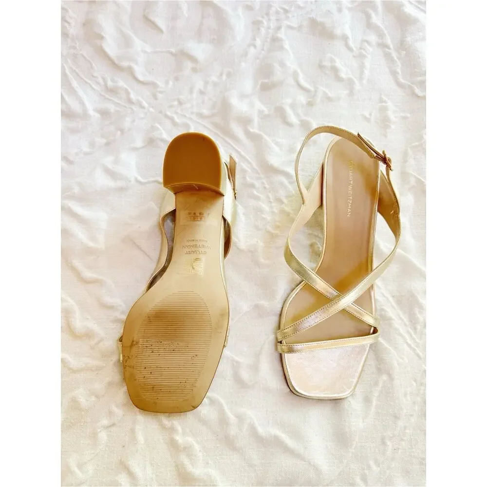 Stuart Weitzman Oasis 50 Block Sandal Size 9.5